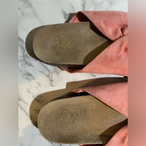 Vince Camuto Biminti Suede Leather Slide Sandals 10M - Picture 3 of 7